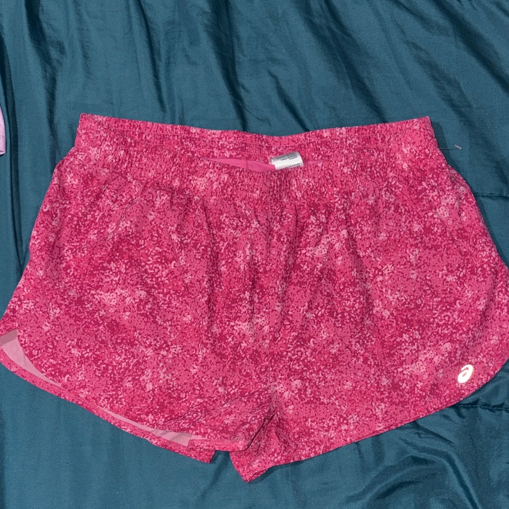 ASICS Bright Pink Patterned Women's Athletic Shorts